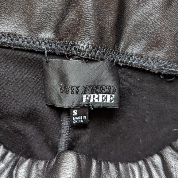 Wilfred Free Faux Leather Front Panel Pull On Leggings - Picture 3 of 8